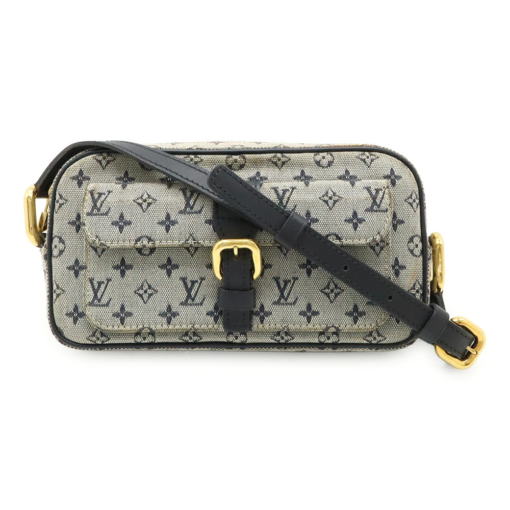 LOUIS VUITTON Monogram Juliette Crossbody Bag Canvas Leather Blue Navy Blue